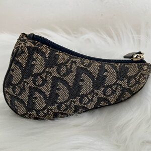 Christian Dior Trotter Coin Purse Oblique Saddle Vintage
